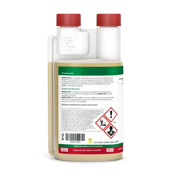MATHY-FD Diesel-Pflege-Kraftstoffadditiv *ABVERKAUF 250ml Gebinde - noch 5 Stk. verfügbar!* - 2 kép