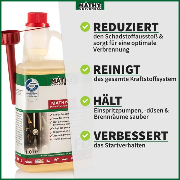 MATHY-FD Diesel-Pflege-Kraftstoffadditiv *ABVERKAUF 250ml Gebinde - noch 5 Stk. verfügbar!* - 5 kép