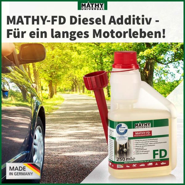 MATHY-FD Diesel-Pflege-Kraftstoffadditiv *ABVERKAUF 250ml Gebinde - noch 5 Stk. verfügbar!* - 6 kép