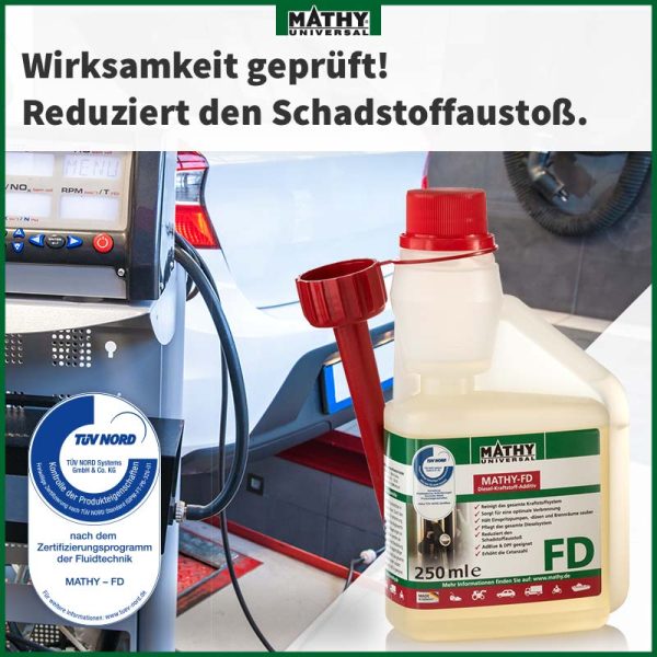 MATHY-FD Diesel-Pflege-Kraftstoffadditiv *ABVERKAUF 250ml Gebinde - noch 5 Stk. verfügbar!* - 8 kép